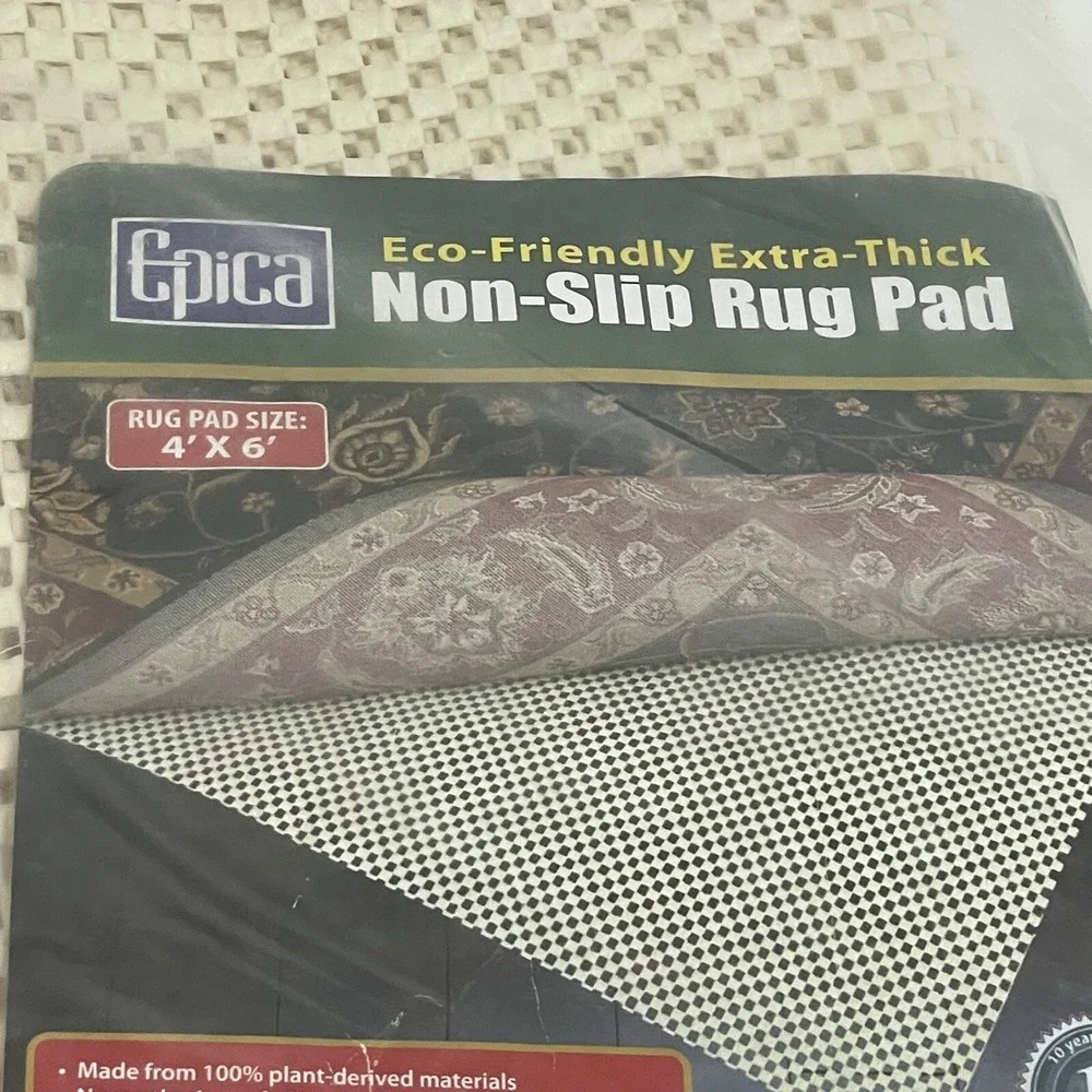 Epica 4'x6' Eco-Friendly‎ Extra-Thick Non-Slip Rug Pad New in Package Old-Stock